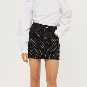 topsbop rhinestone black skirt